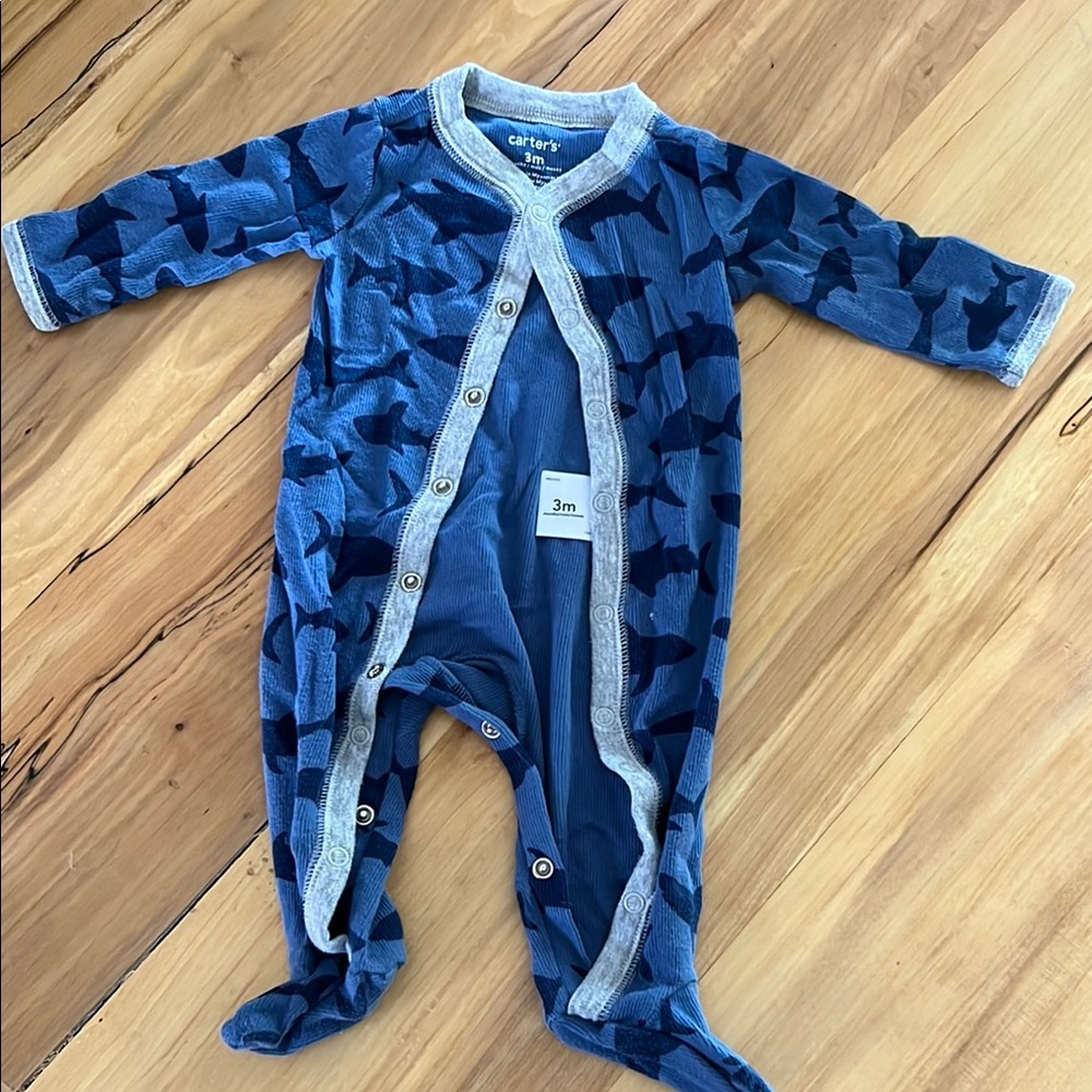 Carter's Cozy Blue Footie One Piece